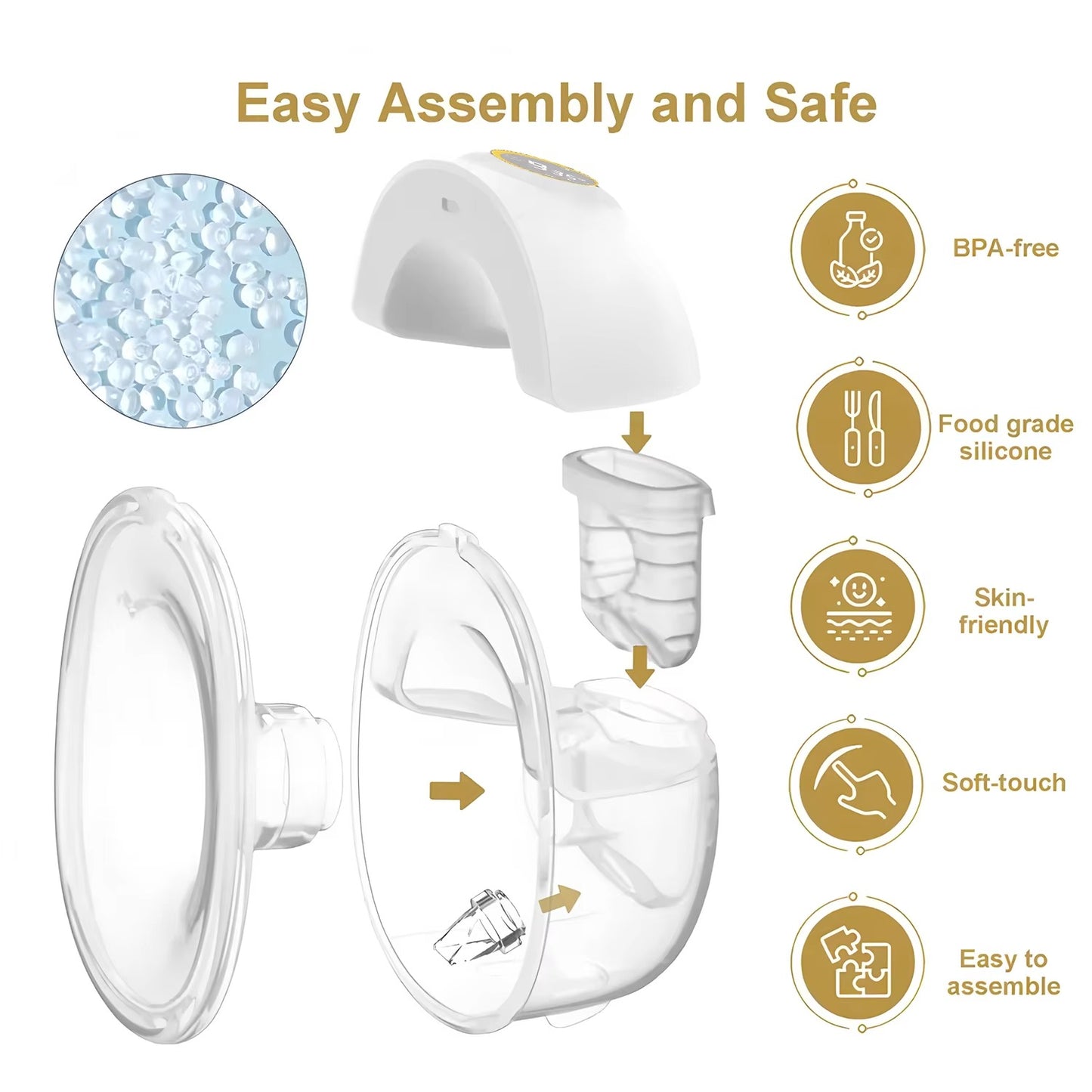 Hands-Free Portable Electric Breast Pump