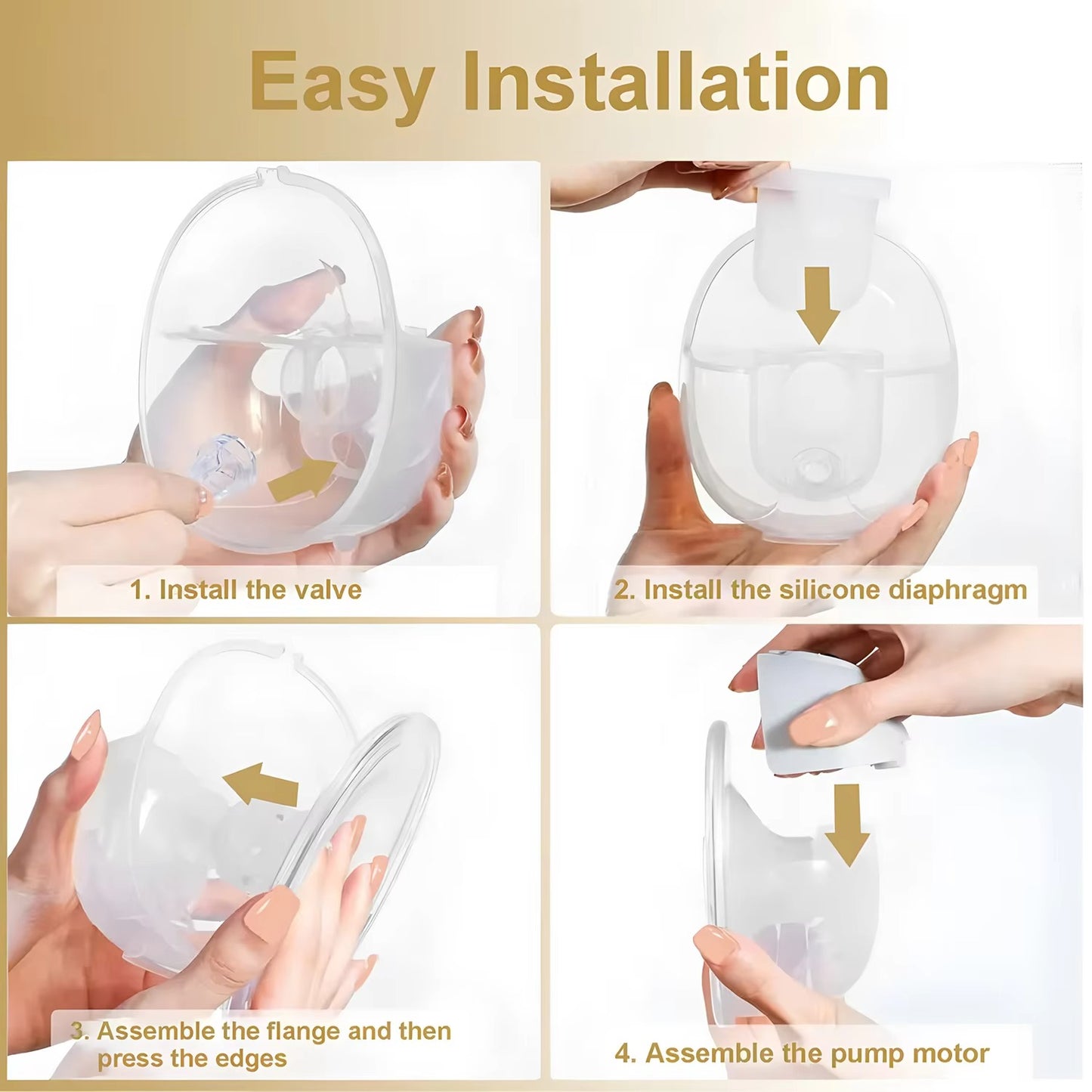 Hands-Free Portable Electric Breast Pump