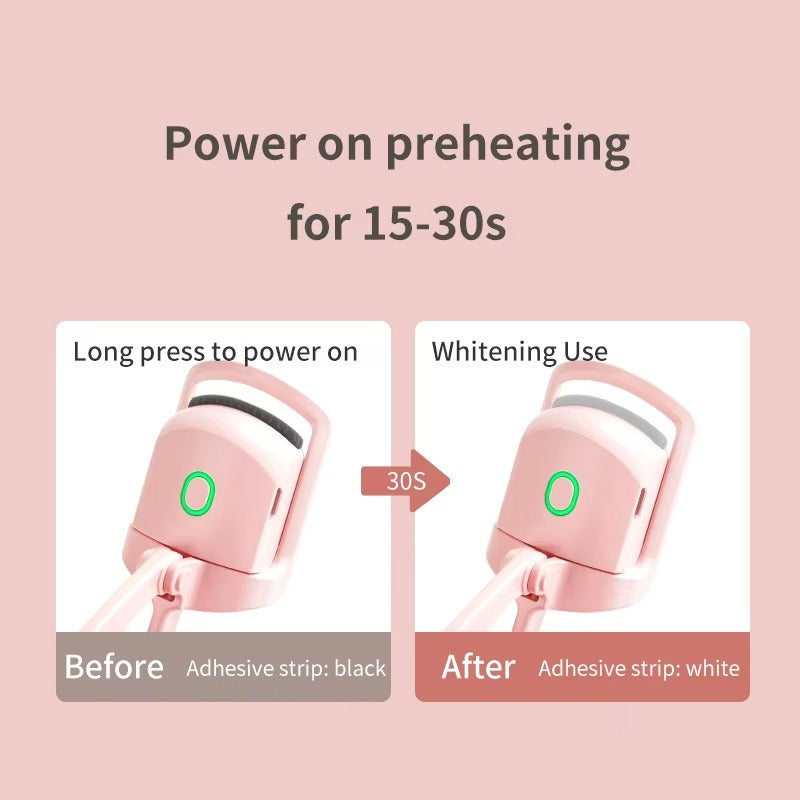 USB Rechargeable Heated Eyelash Curler – 8s Fast Heating Lash Lifter