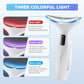 LED Face and Neck Massager (Blue, Red, Purple) for Wrinkles, Acne and Puffiness